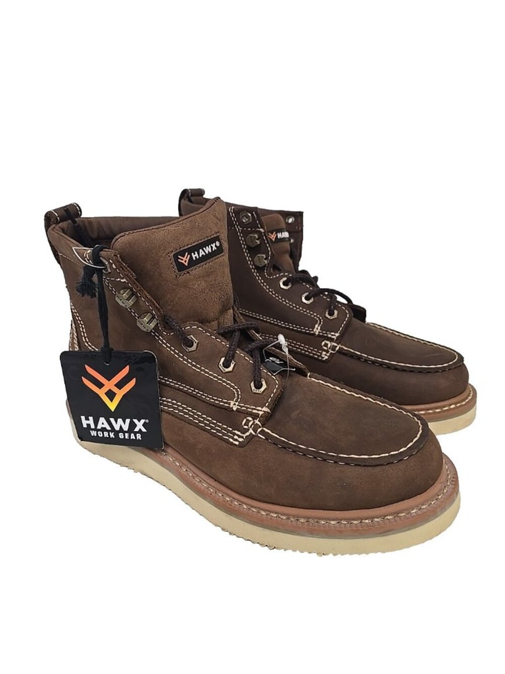 Hawx Men's WULM-3 6" Grade Work Boots - Soft Toe Brown Size 10D
